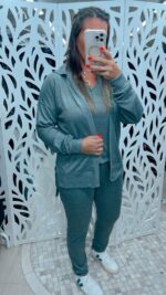 Casaco com Capuz em Malha Tricot - Verde Mescla - Imagem 5