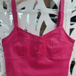 Cropped Alça Larga Resinado - Pink