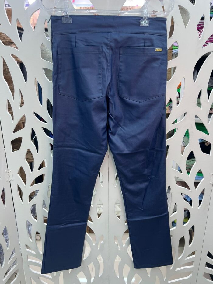 Calça Perna Reta S/ Cinto - Azul Jeans - Imagem 2