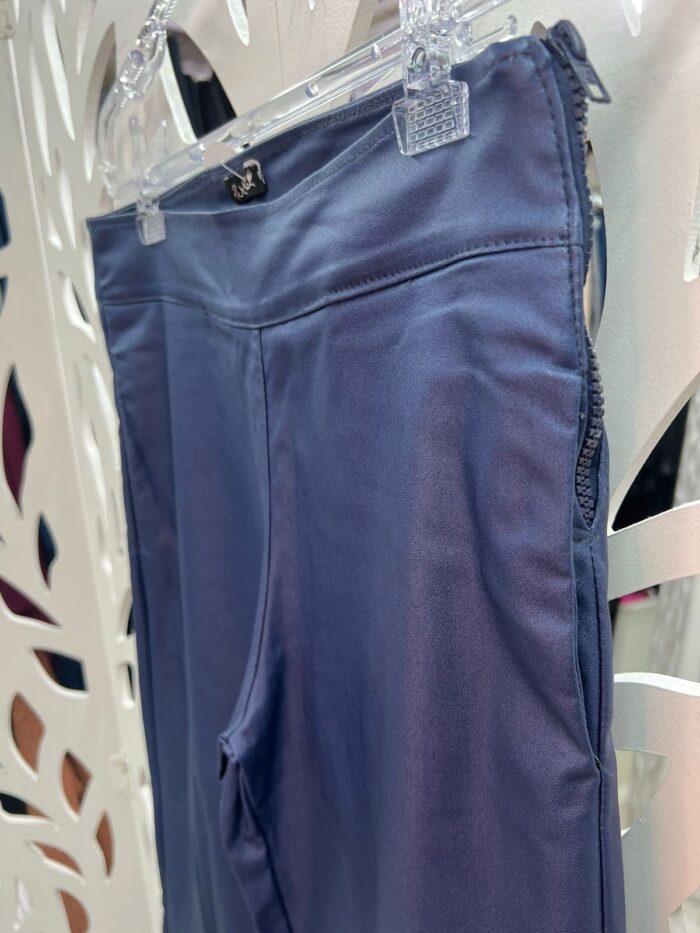 Calça Perna Reta S/ Cinto - Azul Jeans - Imagem 4