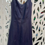 Vestido Midi Resinado - Azul Marinho