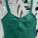Cropped Alça Larga Resinado - Verde Bandeira