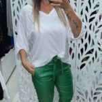 Calça Perna Reta C/ Cinto - Verde Grama