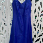 Vestido Midi Resinado - Azul Bic Escuro