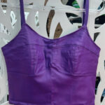 Cropped Alça Larga Resinado - Roxo