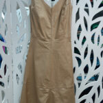 Vestido Midi Resinado - Areia