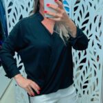 Camisa Transpassada Mullet - Preta