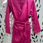 Vestido Cache Coeur Resinado Manga Longa - Pink