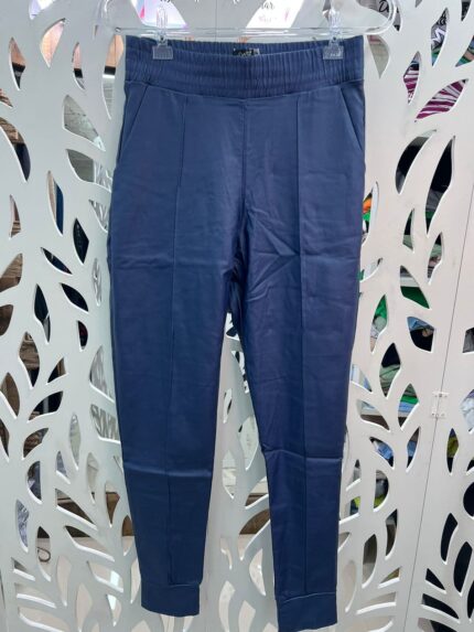Calça Jogger C/ Frizo Resinada - Azul Jeans