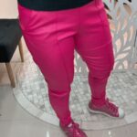 Calça Jogger Resinada - Rosa