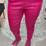 Calça Jogger C/ Frizo Resinada - Pink