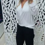 Camisa Transpassada Mullet - Branca