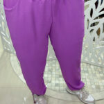 Calça pijama com detalhe em elástico no punho - UVA
