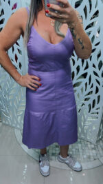 Vestido Midi Resinado - LILÁS - Imagem 3