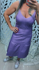 Vestido Midi Resinado - LILÁS - Imagem 2