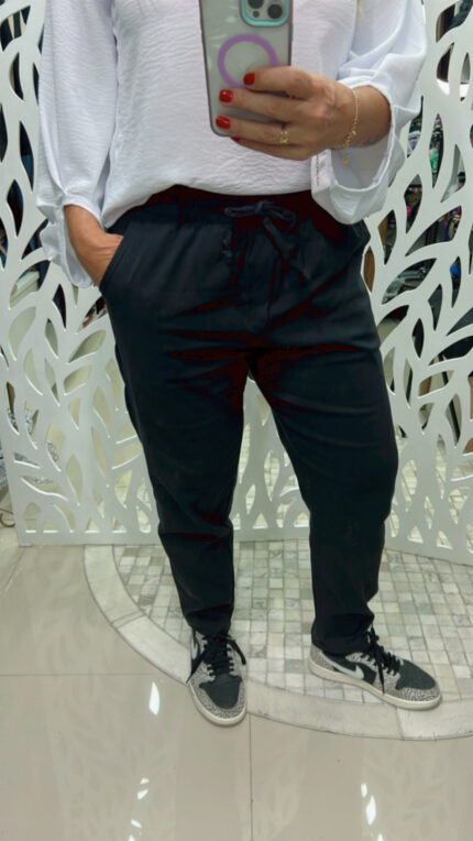 CALÇA BOY BENGALINE - PRETA