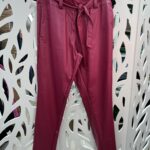 Calça Perna Reta C/ Cinto RESINADA - FRAMBOESA