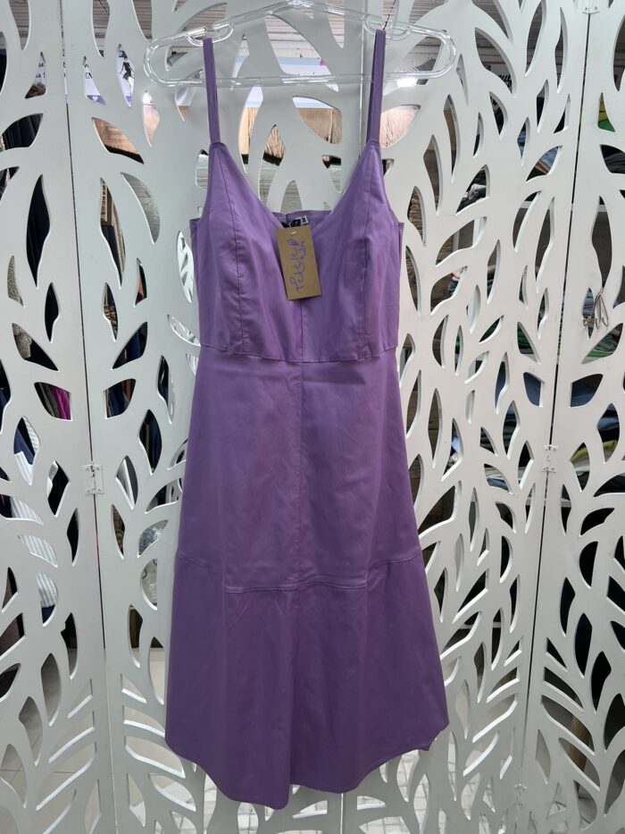 Vestido Midi Resinado - LILÁS - Imagem 5
