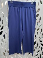 Calça pantacourt em moletinho com bolsos - AZUL - Imagem 5
